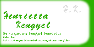 henrietta kengyel business card